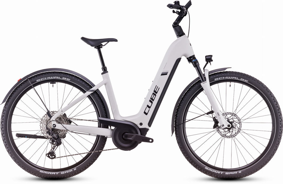 Cube Nuride Hybrid EXC Allroad 800 Wh E-Bike Easy Entry 28" cotton´n´silver