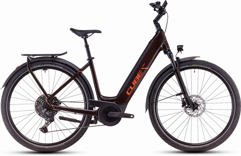 Cube Touring Hybrid Pro 625 Wh E-Bike Easy Entry 28" cinnamon´n´orange