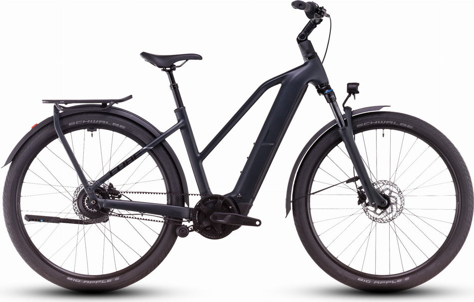 Cube Kathmandu Hybrid Comfort Pro 800 Wh E-Bike Trapeze 28" night´n´chrome