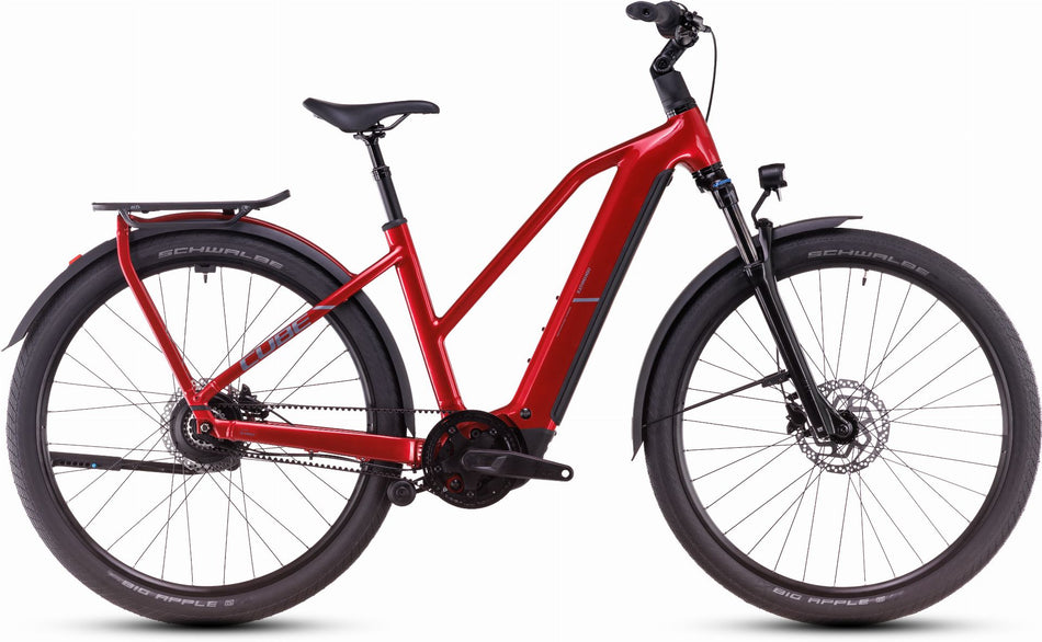 Cube Kathmandu Hybrid Comfort Pro 800 Wh E-Bike Trapeze 28" electricred´n´red