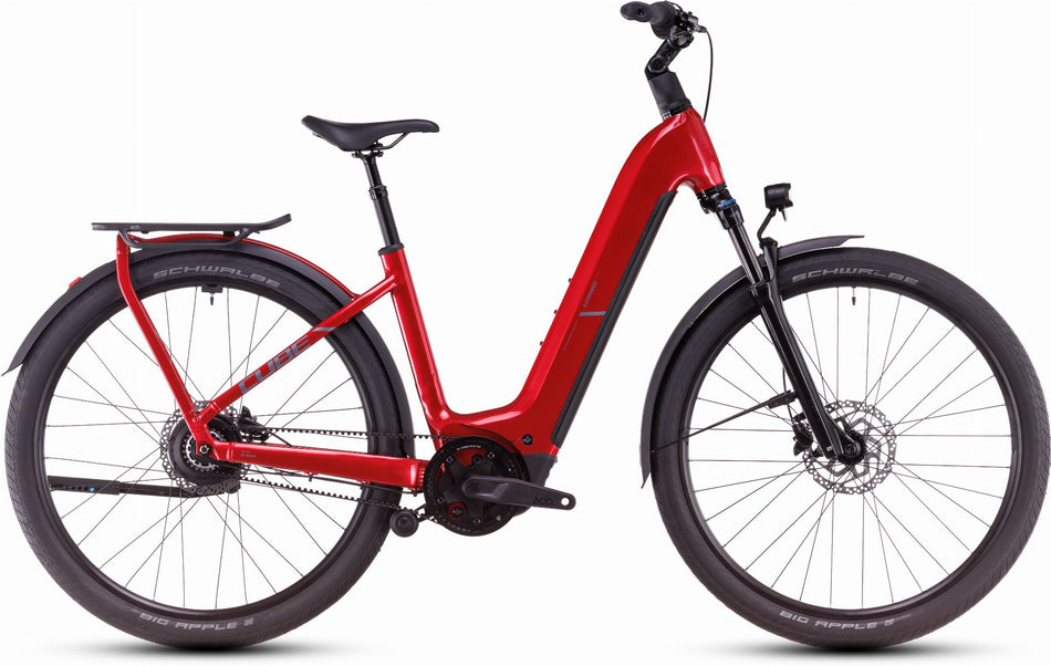 Cube Kathmandu Hybrid Comfort Pro 800 Wh E-Bike Easy Entry 28" electricred´n´red