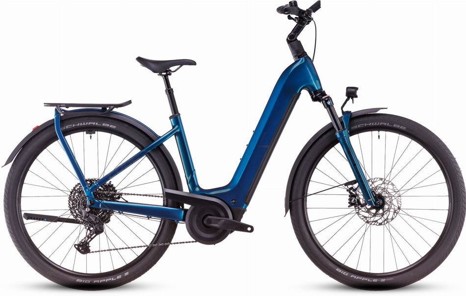 Cube Kathmandu Hybrid EX ABS 800 Wh E-Bike Easy Entry 28" electricblue´n´chrome