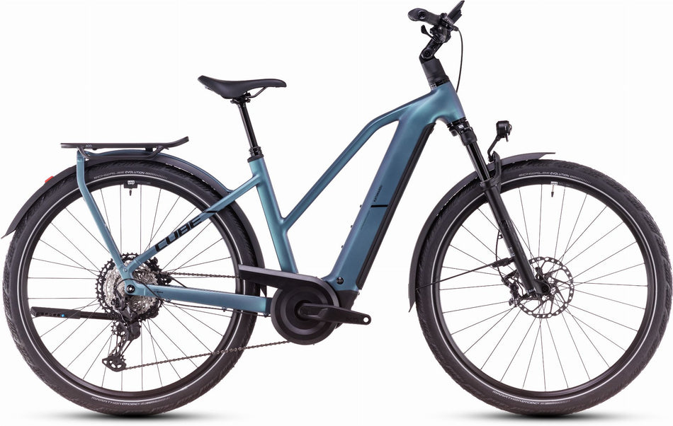 Cube Kathmandu Hybrid SLX 800 Wh E-Bike Trapeze 28" smaragdgrey´n´black