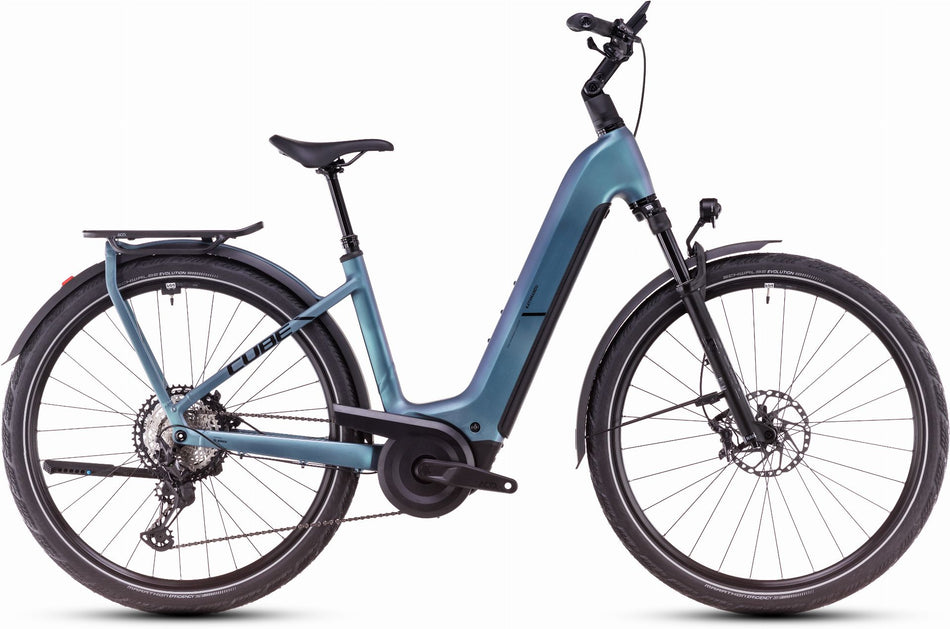Cube Kathmandu Hybrid SLX 800 Wh E-Bike Easy Entry 28" smaragdgrey´n´black