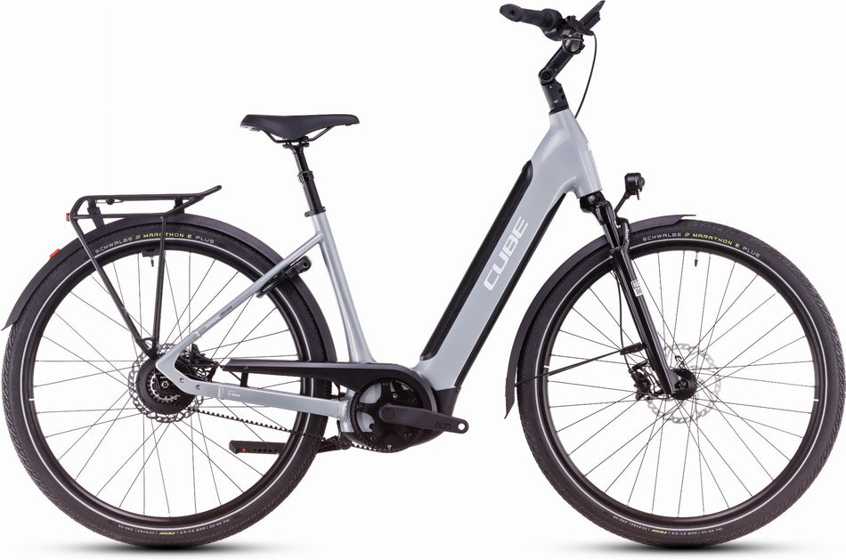Cube Supreme Hybrid Deluxe SLX 625 Wh E-Bike Easy Entry 28" polargrey´n´white