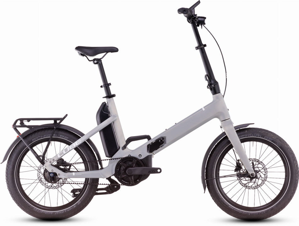 Cube Fold Hybrid Comfort 500 Wh E-Bike 20" pearlysilver´n´white one size