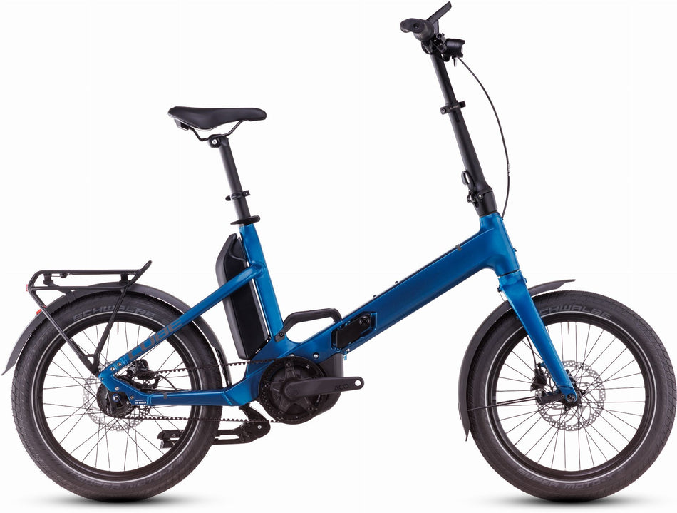 Cube Fold Hybrid Comfort 500 Wh E-Bike 20" electricblue´n´reflect one size