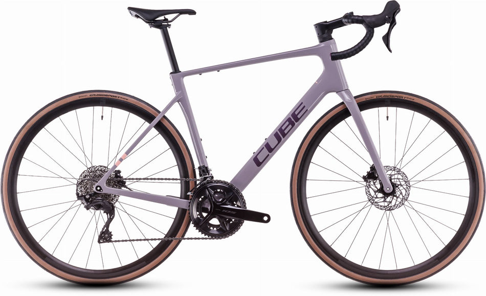 Cube Attain C:62 Race Rennrad Diamant 28" plumgrey´n´brink