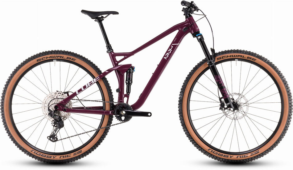 Cube Stereo One22 Race MTB-Fully wine´n´grey
