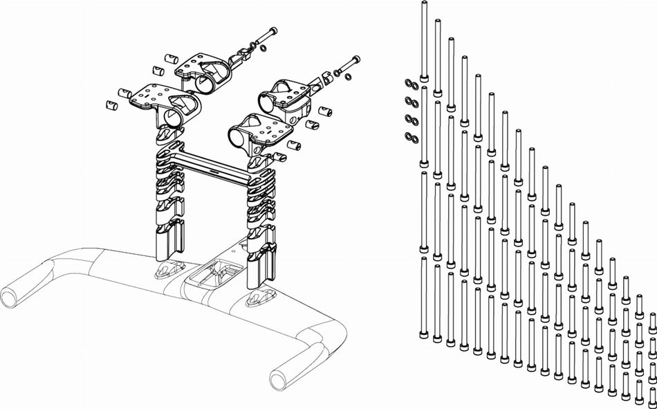 Cube Bracket Set für Lenkeraufsatz Aerium black
