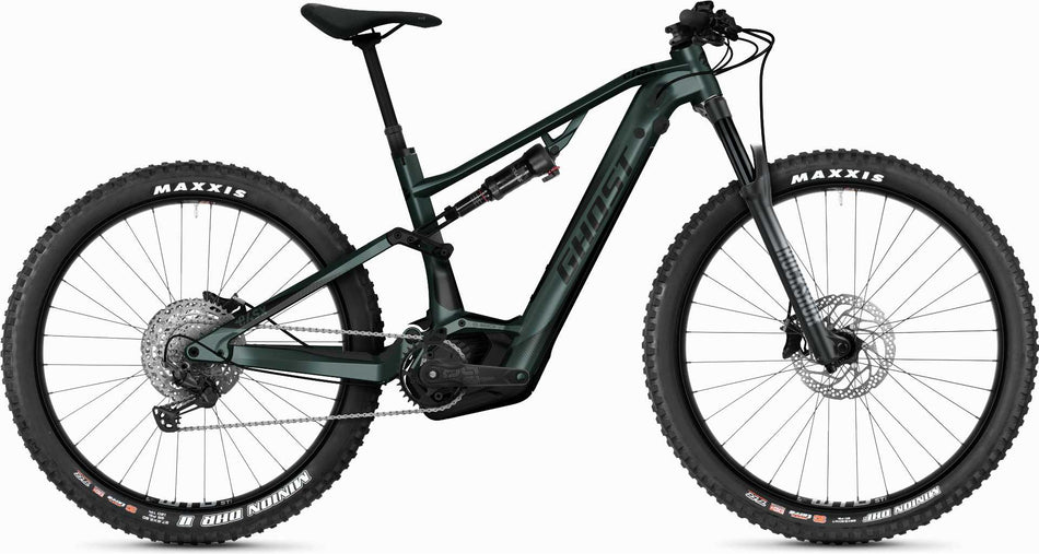 Ghost E-ASX 130 Advanced AL 750 Wh E-Bike Fully 29"/27,5+" green bay metallic/black matt