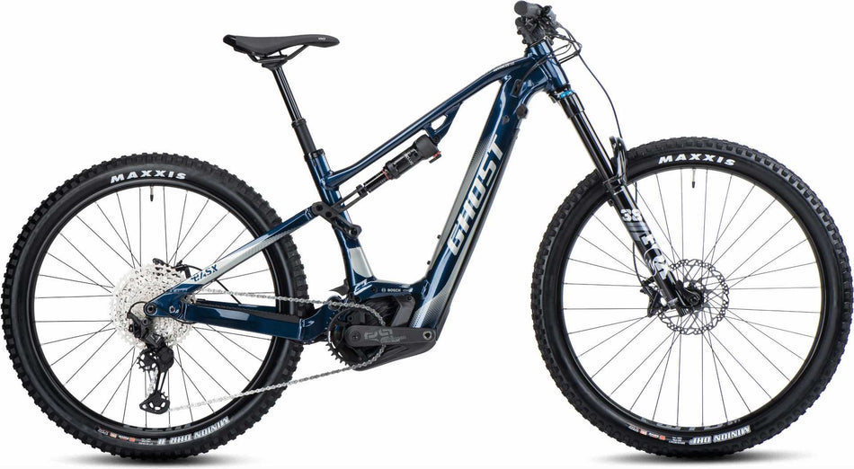 Ghost E-ASX 160 Advanced AL 750 Wh E-Bike Fully 29"/27,5+" dark blue pearl/light grey pearl glossy