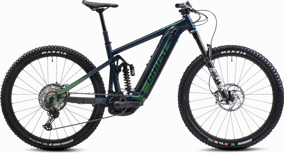Ghost E-Riot EN AL Universal 625 Wh E-Bike Fully dark blue pearl/metallic kaki matt/glossy