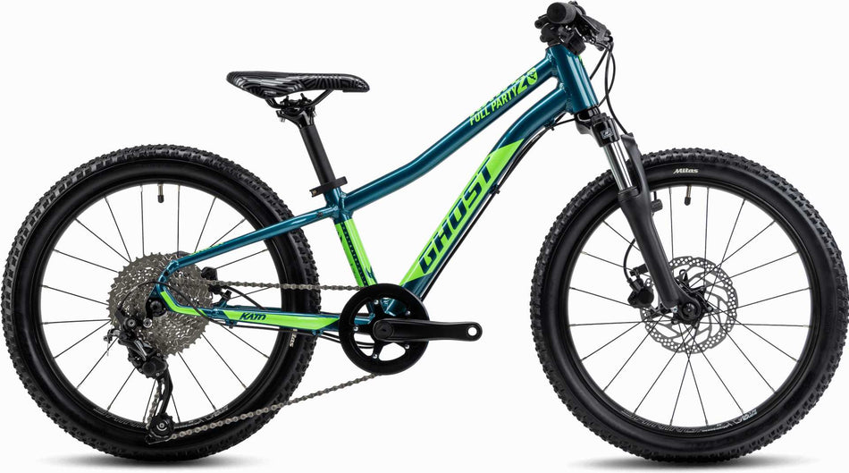 Ghost Kato Full Party Kinderrad Diamant 20" dirty blue/metallic lime glossy