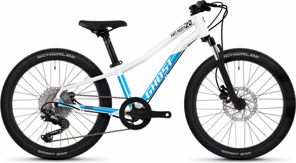 Ghost Kato Full Party Kinderrad Diamant 20" pearl white/bright blue glossy