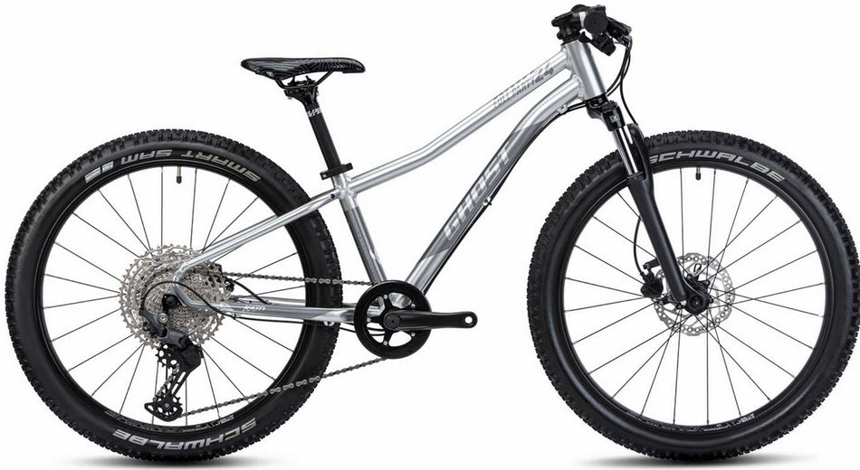 Ghost Kato Full Party Kinderrad Diamant 24" silver chrom/dark silver chrom glossy