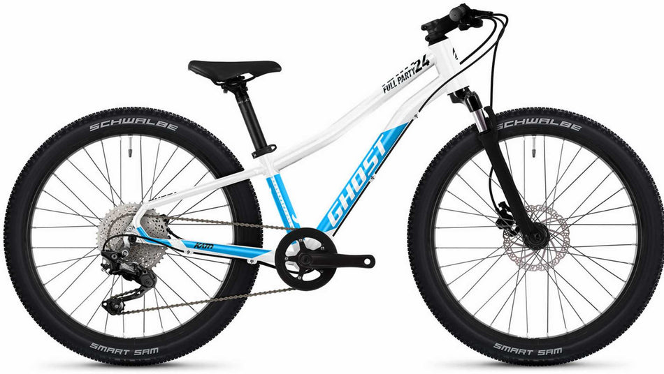 Ghost Kato Full Party Kinderrad Diamant 24" pearl white/bright blue glossy