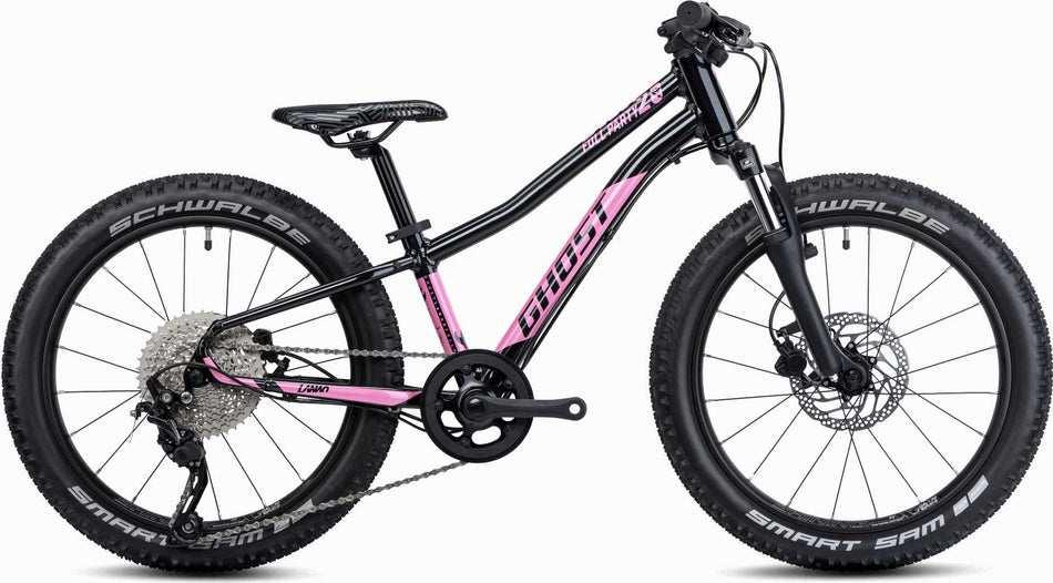 Ghost Lanao 20" Full Party Kinderrad Diamant metallic black/pink shimmer glossy