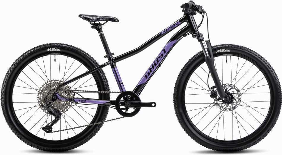 Ghost Lanao 24" Full Party Kinderrad Diamant black/fogbow purple glossy