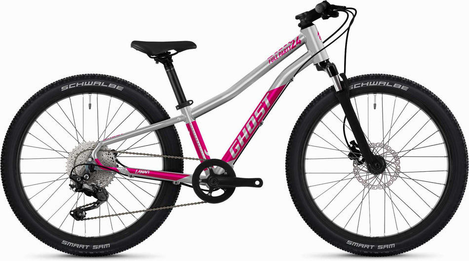 Ghost Lanao 24" Full Party Kinderrad Diamant sid chrom/candy magenta glossy
