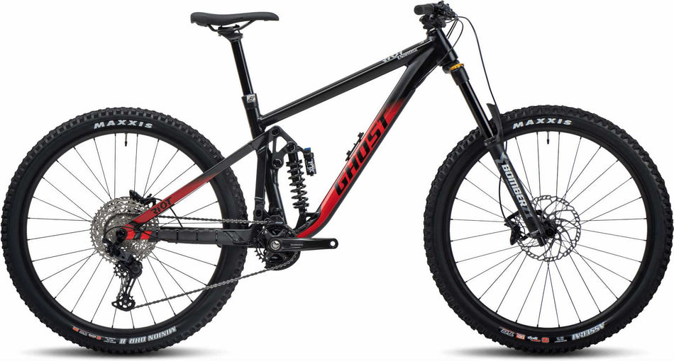 Ghost Riot EN AL Universal MTB-Fully black/marzocchi red matt/glossy
