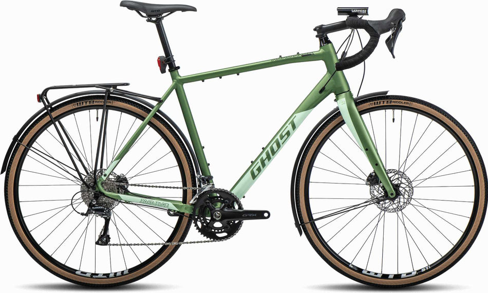 Ghost Road Rage EQ AL Gravelbike Diamant 28" metallic kaki/super light green matt