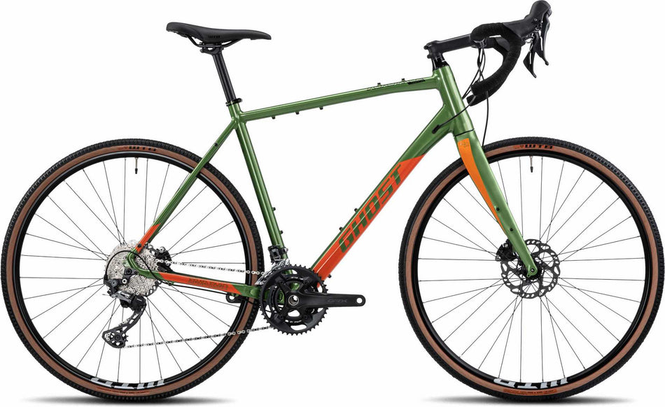 Ghost Road Rage Essential AL Gravelbike Diamant 28" metallic kaki/monarch orange glossy