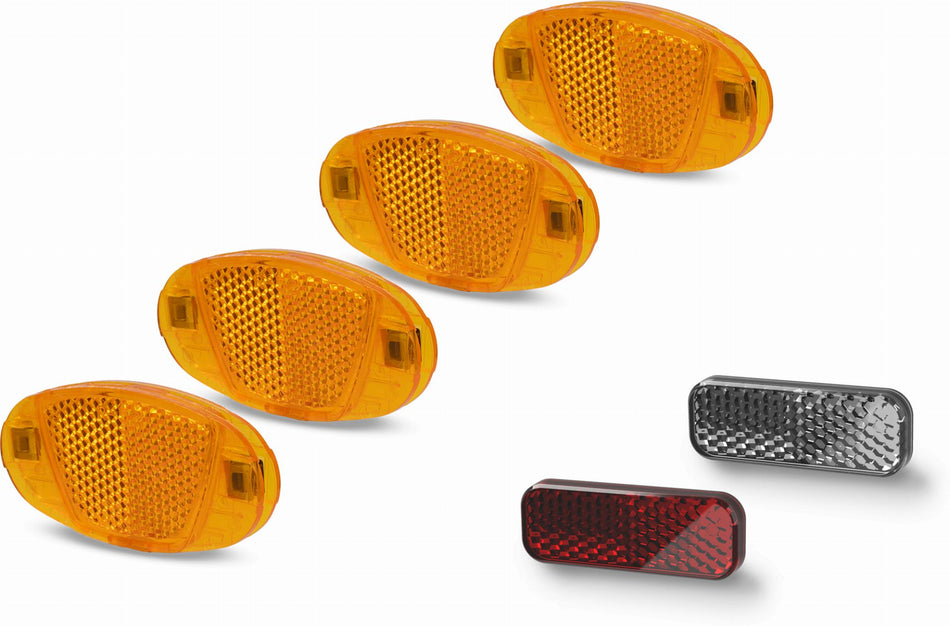 Acid Reflektorset für Lenker/Sattelstütze/Speichen