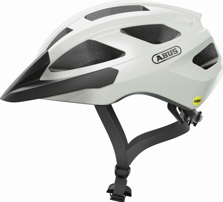 Abus Macator Mips Rennrad-Helm pearl white