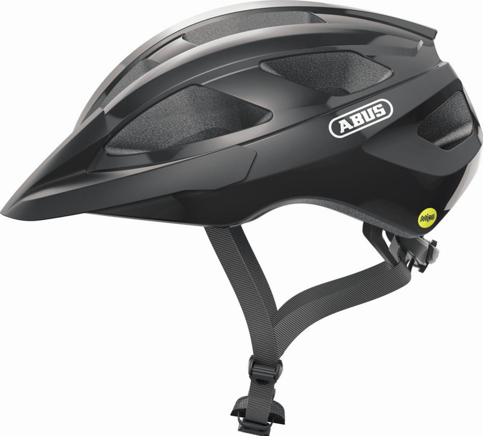 Abus Macator Mips Rennrad-Helm shiny black