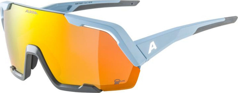 Alpina Rocket Q-Lite Sportbrille smoke-blue matt/mirror gold one size