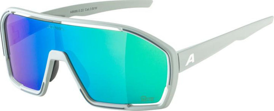 Alpina Bonfire Q-Lite Sportbrille smoke-grey matt/mirror green one size