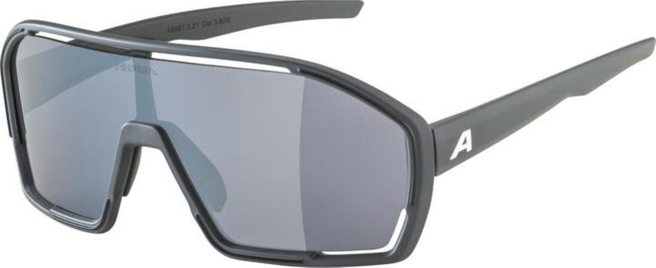 Alpina Bonfire Sportbrille midnight-grey matt/mirror green one size