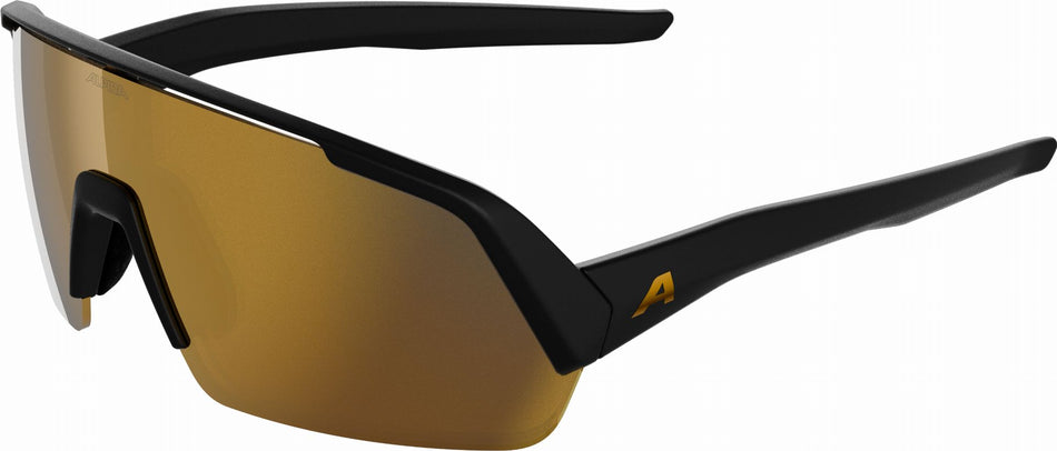 Alpina Turbo HR Sportbrille black matt/mirror gold one size