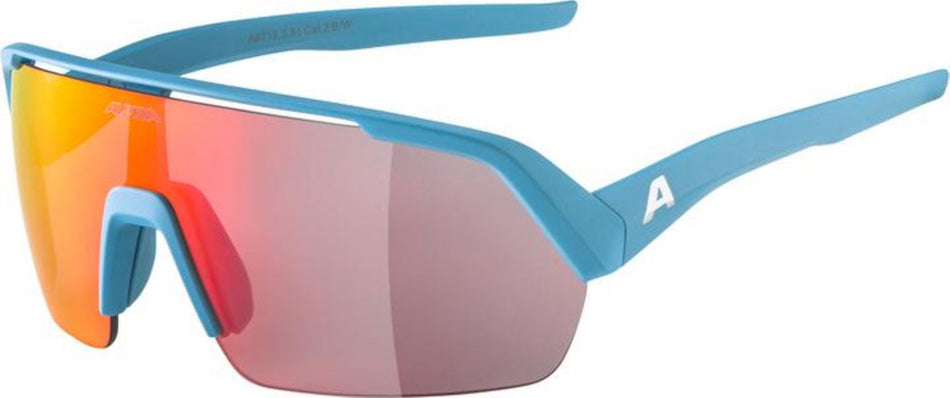 Alpina Turbo HR Sportbrille smoke-blue matt/mirror red one size