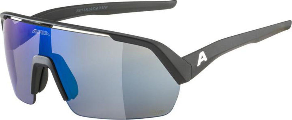 Alpina Turbo HR Q-Lite Sportbrille black matt/mirror blue one size