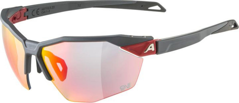 Alpina Twist Six HR QV Sportbrille midnight-grey matt/quattro/variofl.mirror+ rainb. one size