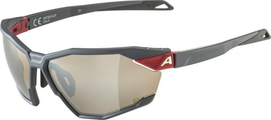 Alpina Twist Six Q Sportbrille midnight-grey matt/silver mirror one size