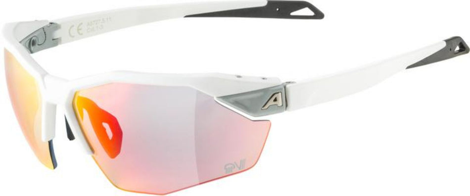 Alpina Twist Six S HR QV Sportbrille white matt/quattro/variofl.mirror+ rainb. one size