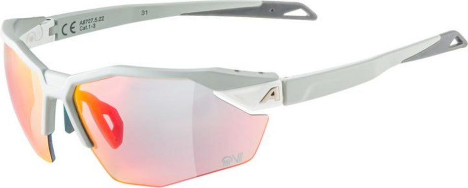 Alpina Twist Six S HR QV Sportbrille smoke-grey matt/quattro/variofl.mirror+ rainb. one size