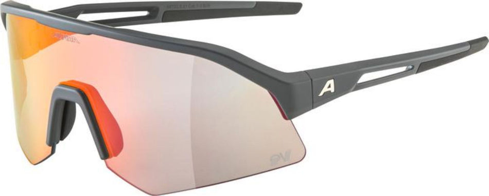 Alpina Sonic HR QV Sportbrille midnight-grey matt/quattro/variofl.mirror+ rainb. one size