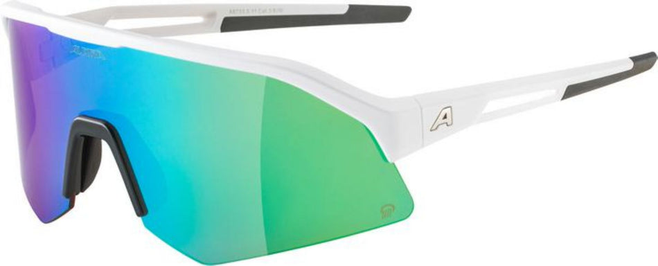 Alpina Sonic HR Q Sportbrille white matt/mirror green one size