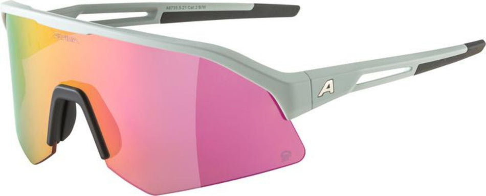 Alpina Sonic HR Q Sportbrille smoke-grey matt/mirror pink one size