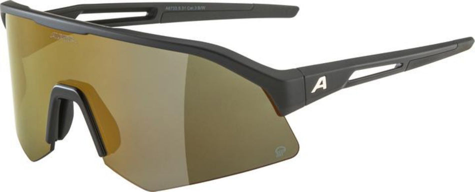 Alpina Sonic HR Q Sportbrille black matt/mirror gold one size