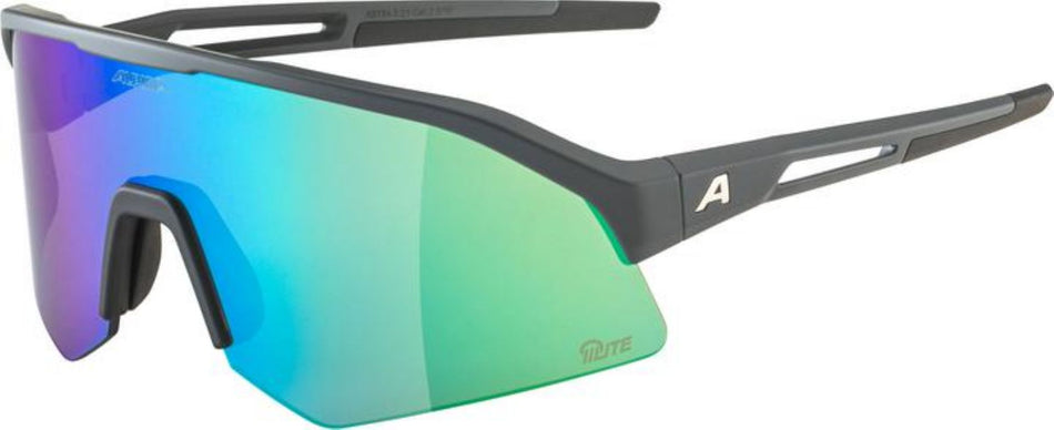 Alpina Sonic HR Q-Lite Sportbrille midnight-grey matt/mirror green one size
