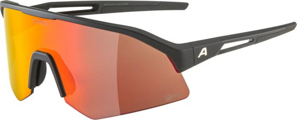 Alpina Sonic HR Q-Lite Sportbrille black matt/mirror red one size