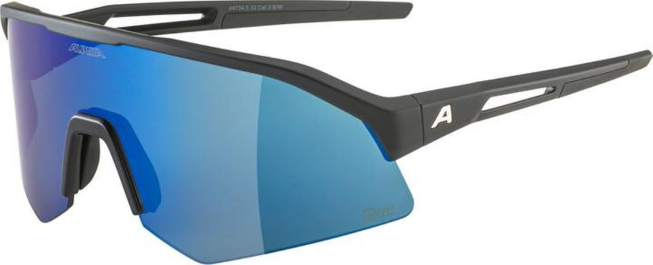 Alpina Sonic HR Q-Lite Sportbrille black matt/mirror blue one size