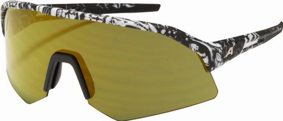 Alpina Sonic HR Q-Lite Sportbrille blackbird matt/mirror gold one size