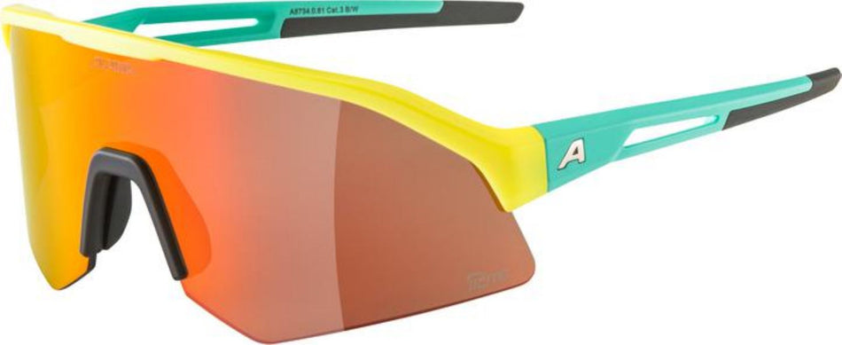Alpina Sonic HR Q-Lite Sportbrille yellow/green/mirror red one size