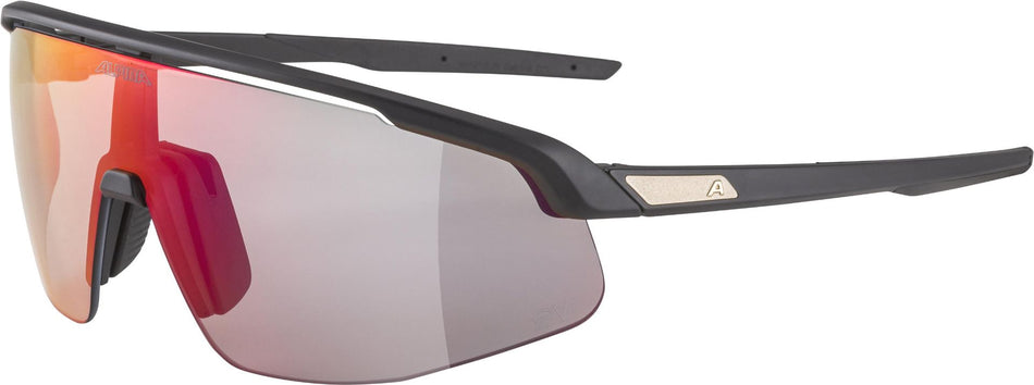 Alpina Turbo Pro QV Sportbrille black matt/mirror rainbow one size